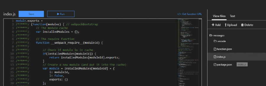 Solving the problem of too much lines of code for a fresh Azure Functions Bot